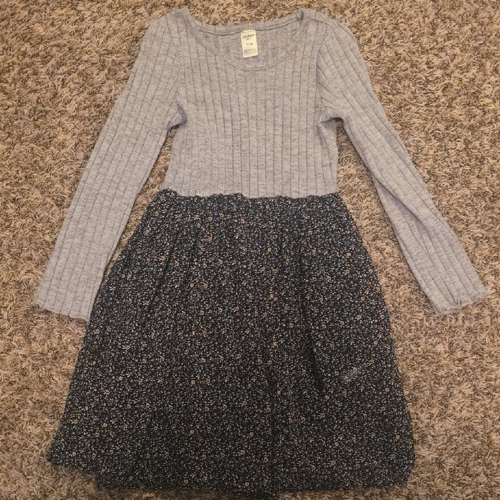OshKosh B'gosh Heather Gray and Navy Dress